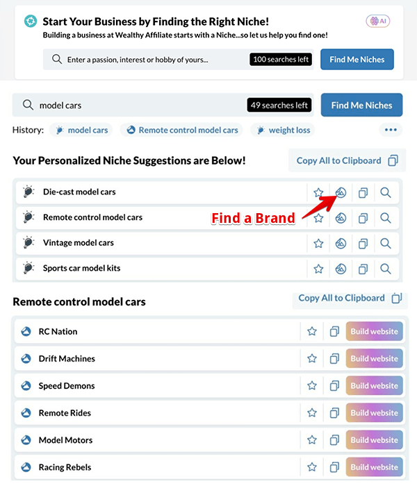 4 Steps to Building Successful Business — Niche Finder AI 2.0 Tool Screenshot