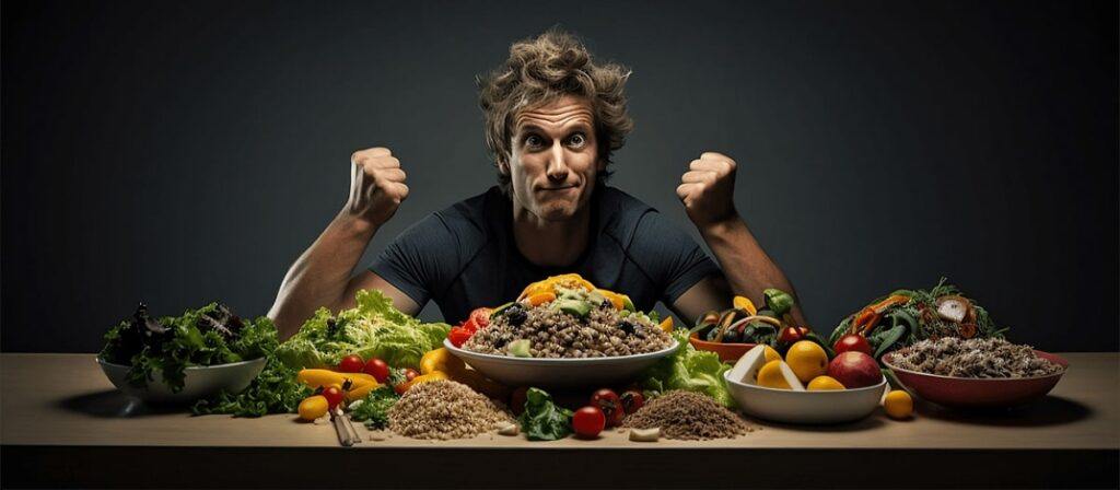 Herbalife MLM Review — Man Excited about Eating Healthy Food